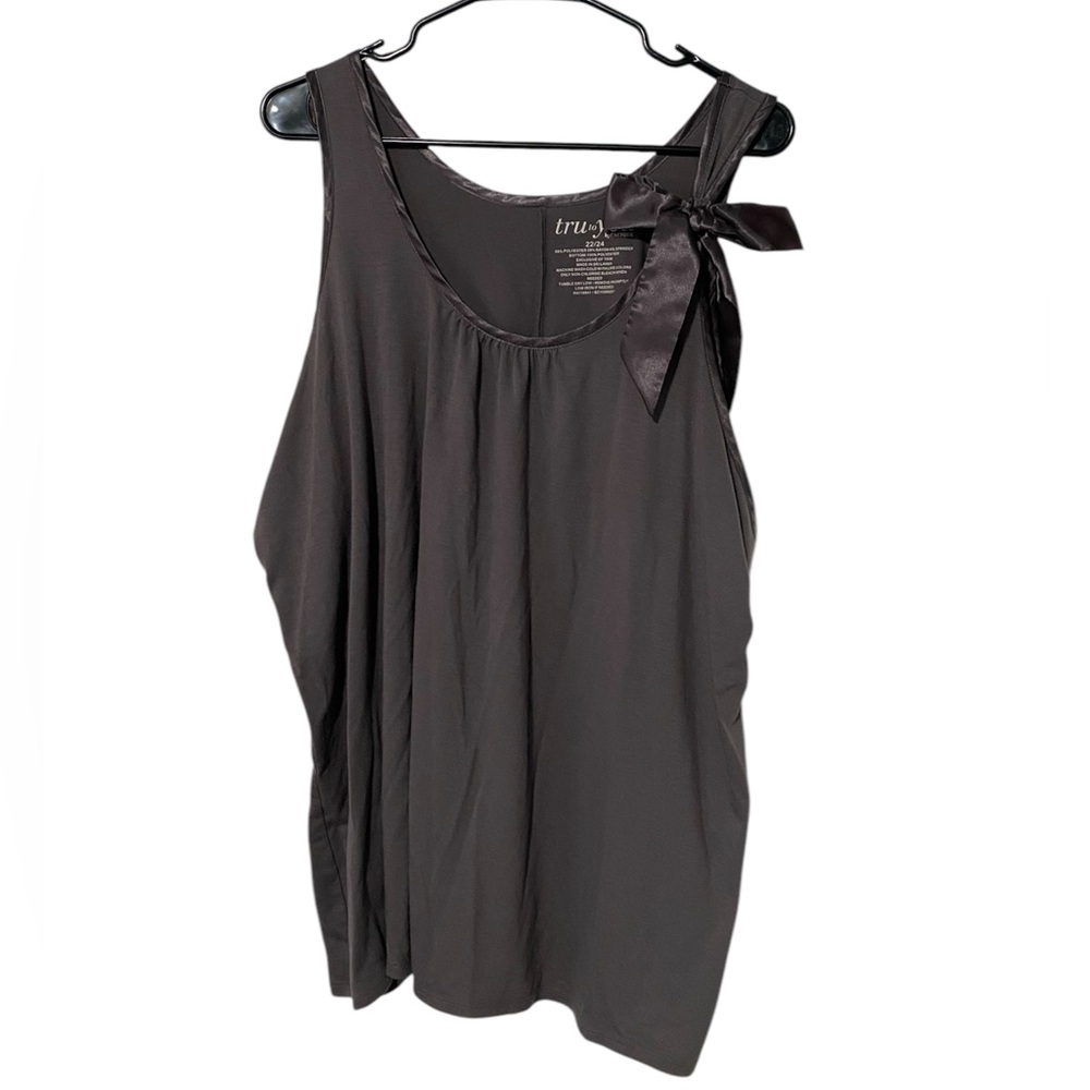 Tru To You by Cacique Dark Gray Sleep Tank